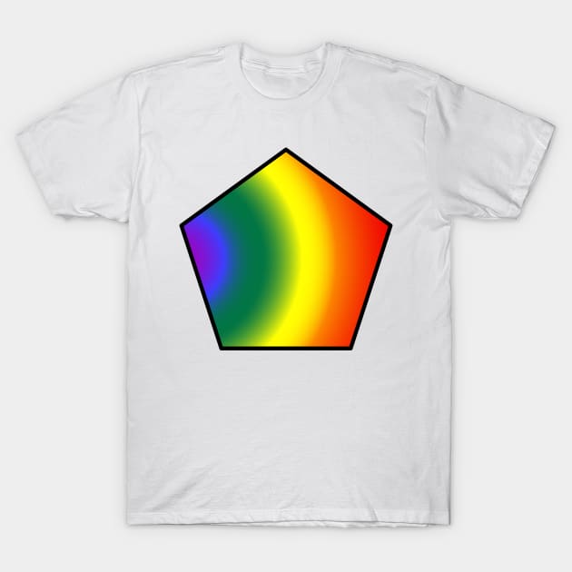 Pride Pentagon rainbow-colored logo T-Shirt by Monstershirts